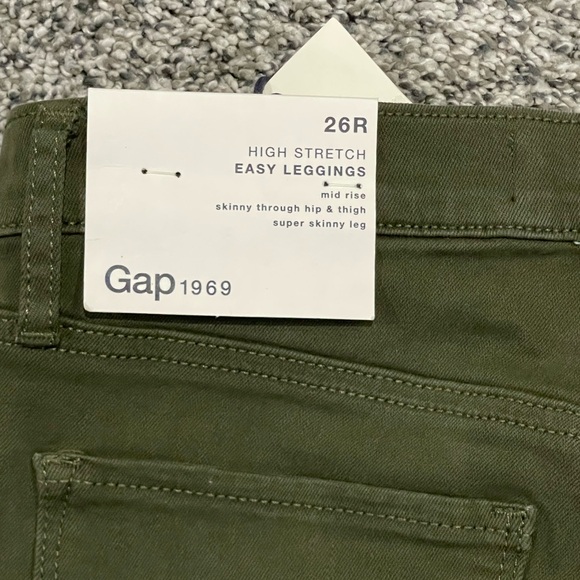 Gap 1969 Indigo Easy Leggings Womens High Stretch Ripped Knee Jeans 26 R NWT - Picture 4 of 5